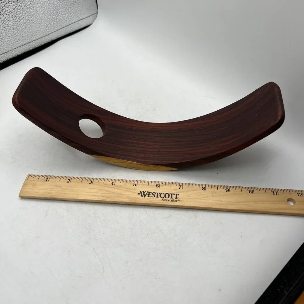 Curved Wood Wine Bottle Stand! Elegant Display Rack Countertop Display